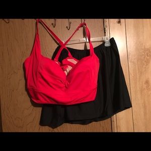 Two piece plus bathing suit